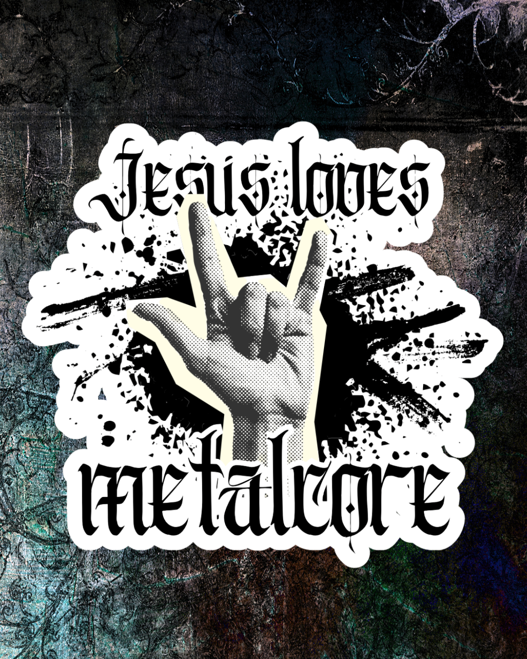 Jesus Loves Metalcore Sticker