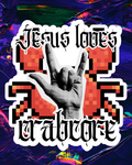Jesus Loves Crabcore Sticker